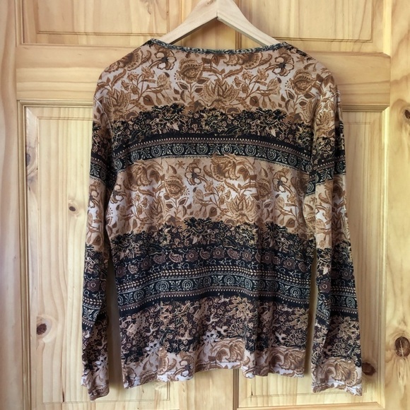 St. John’s Bay petite baroque floral print top size LP - Picture 7 of 9